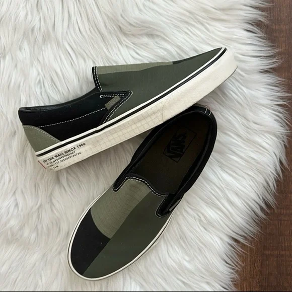 VAN’S | Men’s Classic Slip-On 66 Supply Sneakers |Vetiver Black Green | Size 8.5 - Picture 5 of 13
